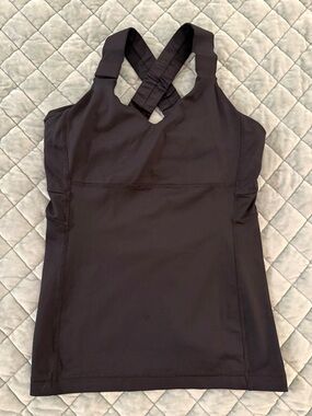 Lulu Lemon Athletica - Black Crisscross Strap Athletic Tank